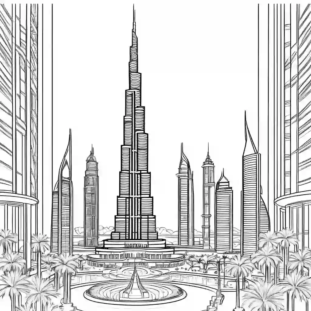 The Burj Khalifa coloring pages